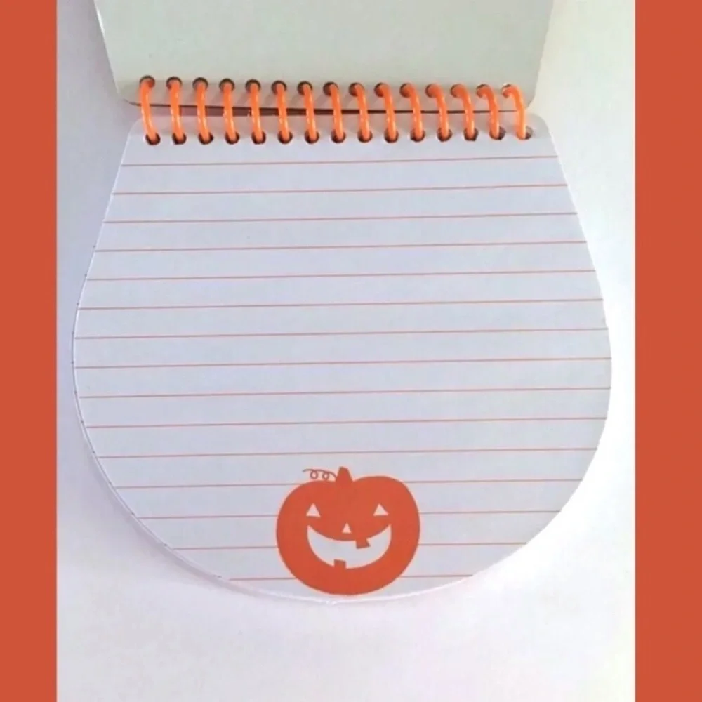 Halloween Pumpkin Stationery Set Notepad Stickers Pencils Glitter Planner Girl